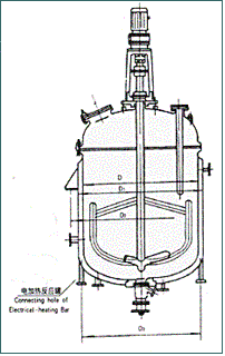 搪玻璃电加热反应罐50L-3000L